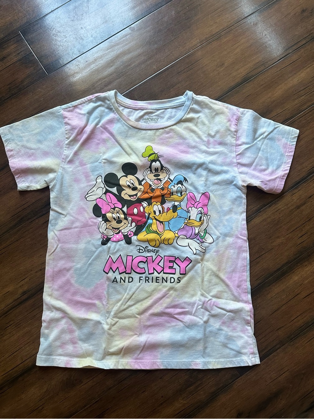Disney Kids Mickey & Friends Pink Tie-Dye Graphic Tee
